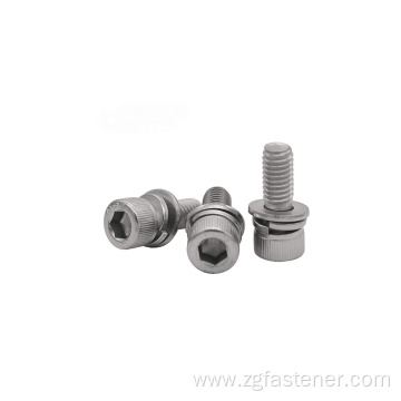 Round head screw with washer Hex socket head screw